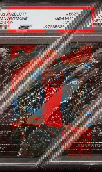 2023 Select Cam Whitmore Red Disco Courtside /49 PSA 10