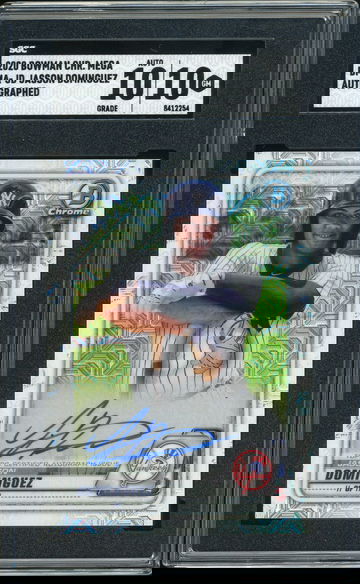 Jasson Dominguez Mega BOX SGC 10 10 Bowman Chrome Autograph