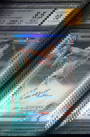 2021 Bowman Chrome Refractor Auto Colton Cowser #361/499 BGS 8.5