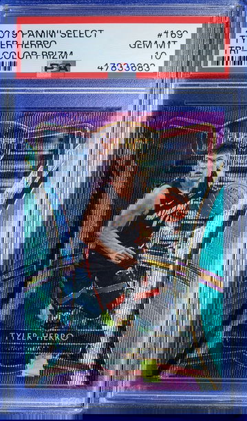 2019 Select Premier Level Tri-Color Prizm Tyler Herro #169 PSA 10 Gem Mint