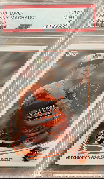 2013 topps manny machado 270 rc psa 9