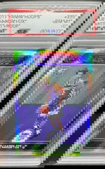 2017 Panini NBA Hoops -De'Aaron Fox- Artist Proof SSP Refractor RC #/25  PSA 10   POP 1 