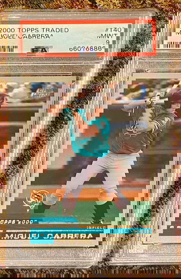 2000 Topps Traded MIGUEL CABRERA #T40 Rookie Card RC PSA 9 Mint