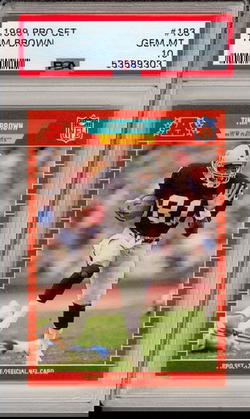 1989 Pro Set NFL Football HOF Rookie Card PSA 10 Tim Brown 183