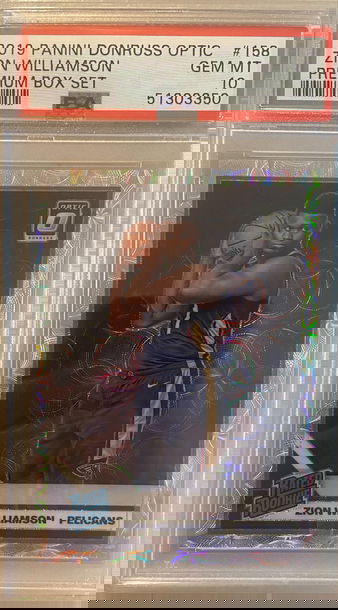 2019 Optic Zion Williamson Premium Box Set 142/249 PSA 10