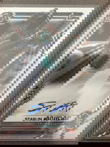 2021 Bowman Chrome 1st Starlin Aguilar RC Auto 