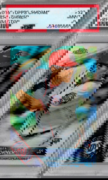 2016 Topps Chrome Trea Turner REFRACTOR PSA 9