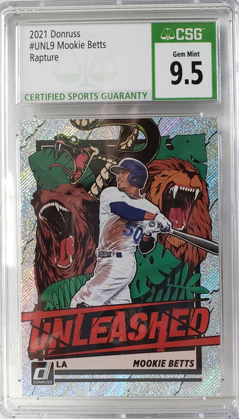 2021 Donruss Unleashed Rapture Mookie Betts #UNL9 CSG 9.5