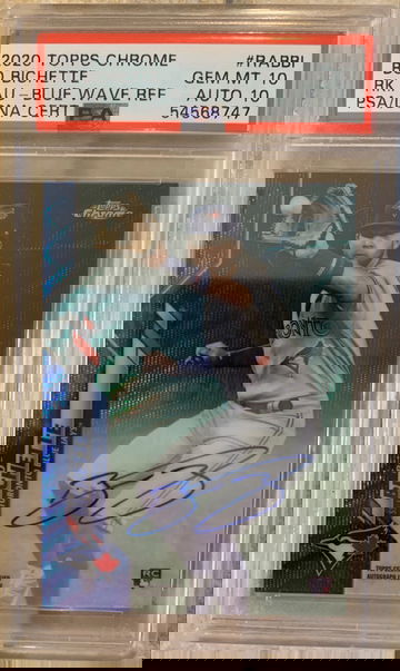 2020 Topps Chrome Bo Bichette Blue Wave Rookie Auto /150 PSA 10