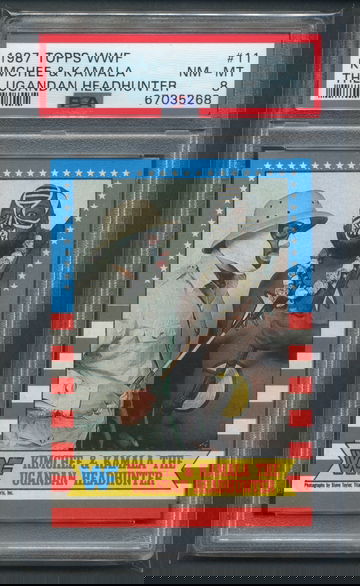 1987 Topps WWF Kamala #11 PSA 8 WWE Wrestling Card NWA WCW AWA Kimchee