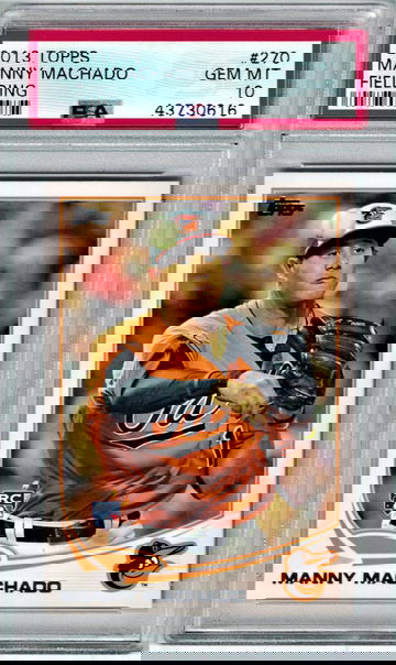 2013 Topps Fielding Manny Machado RC PSA 10 Gem-Mint