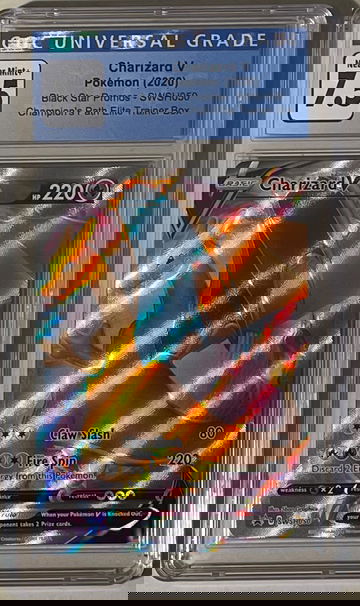 Charizard V Pokémon 2020 Black Star Promos SWSH050 Champions Path CGC 7.5