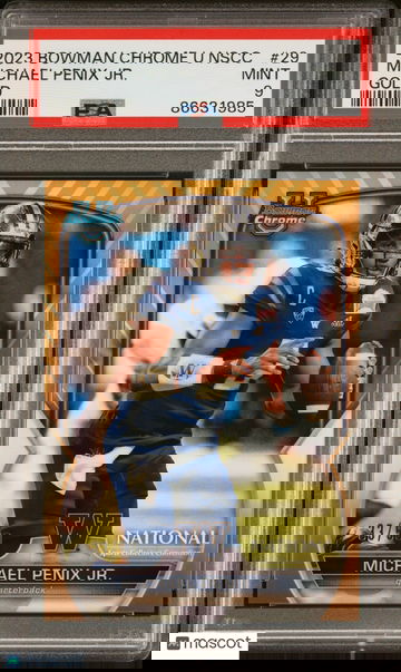 2023 Topps Bowman Chrome University National Michael Penix JR. #29 PSA 9