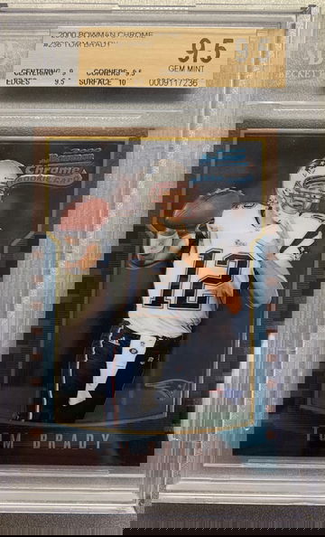 TOM BRADY 2000 BOWMAN CHROME ROOKIE BGS 9.5 GEM MINT 