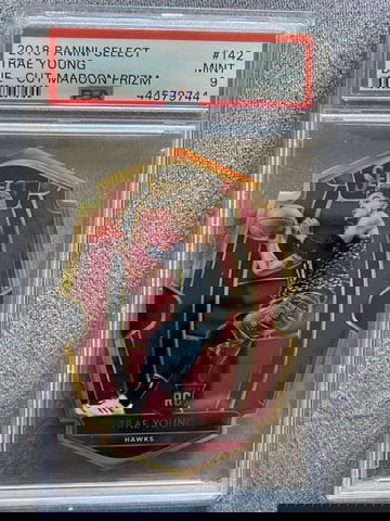 2018 Panini Select Trae Young Die-Cut Marron prizm PSA 9 /175