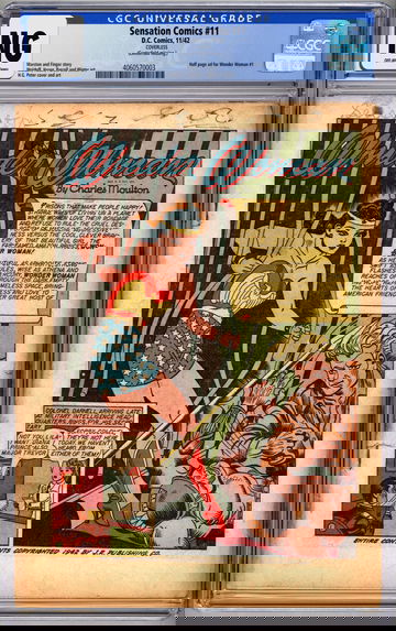 SENSATION COMICS #11 CGC -NG- HG PETER *WONDER WOMAN #1 AD* -COVERLESS-INC- 1942