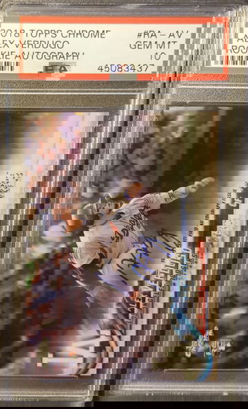 2018 Topps Chrome Alex Verdugo Rookie Auto PSA 10