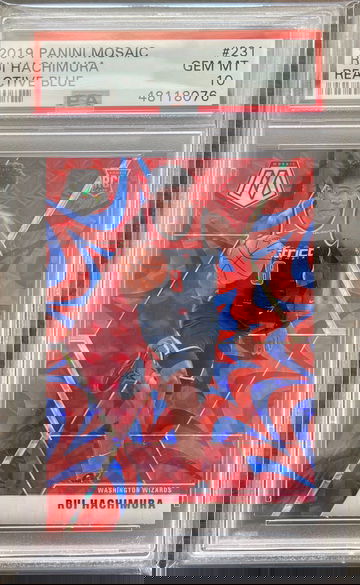 2019 Panini Mosaic Rui Hachimura #231 Reactive Blue PSA 10