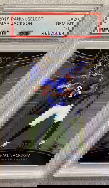 LAMAR JACKSON 2018 SELECT ROOKIE PSA 10 GEM MINT 