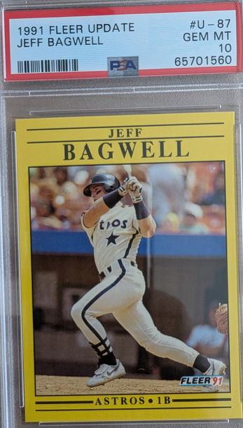 1991 Fleer Update Jeff Bagwell HoF RC PSA 10