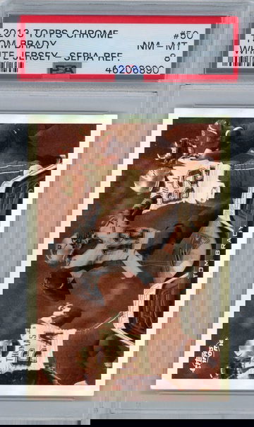 2013 Tom Brady Topps Chrome Sepia Refractor #50 RARE LOW POP PSA 8