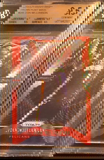 Zion Williamson Prizm BGS 9.5 Ruby Wave Rookie