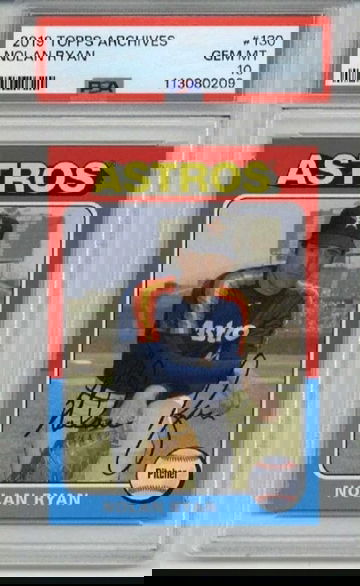 2019 TOPPS ARCHIVES #130 NOLAN RYAN CARD HOUSTON ASTROS PSA 10 LOW POP