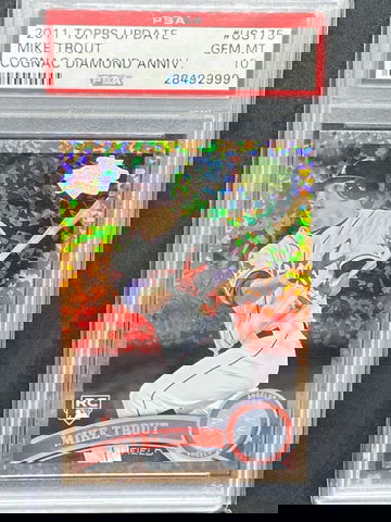 Mike Trout 2011 Topps Update cognac Diamond psa 10