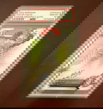 2022 Bowman Chrome Oscar Colas Auto PSA 10