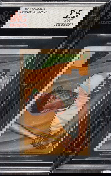 1951 Bowman #305 Willie Mays Rookie Card BVG 2.5