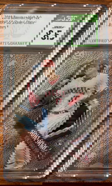 2018 Bowman High Tek #RHT-SO Shohei Ohtani Pattern 1 CSG 8.5 NM/Mint+ *ROOKIE CARD*