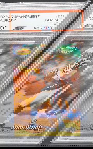 2002 Bowman's Best #71 Tom Brady PSA 10