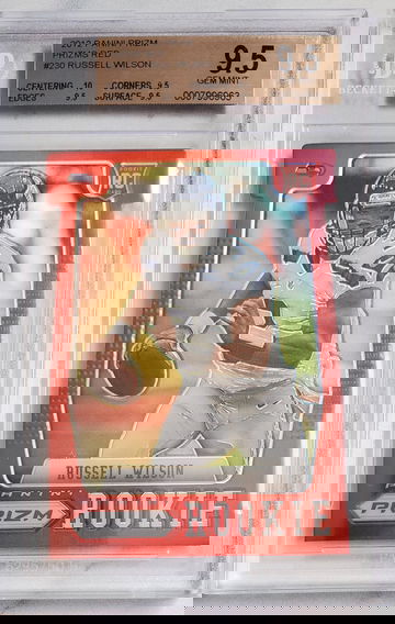 2012 Prizm Russell Wilson Red Prizms BGS 9.5