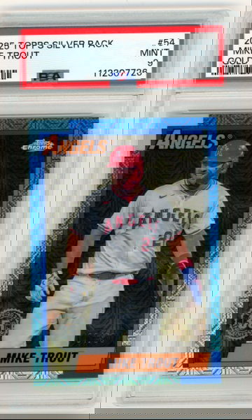 2025 Topps Silver Pack #54 Mike Trout Gold PSA 9 MINT!