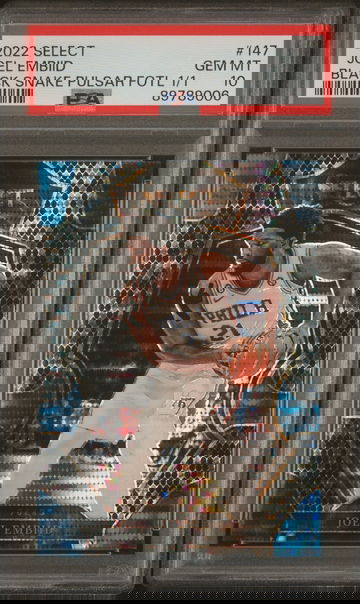 2022 Joel Embiid Black Snake Pulsar FOTL 1/1 Gem Mint 10