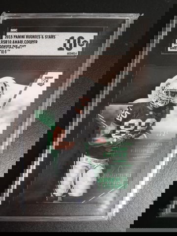 2015 amari Cooper Panini rookie and stars die cut green RC 5/5