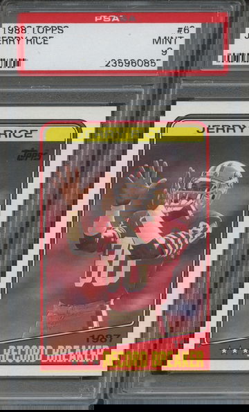 1988 Topps #6 Jerry Rice San Francisco 49ers  PSA 9 Mint