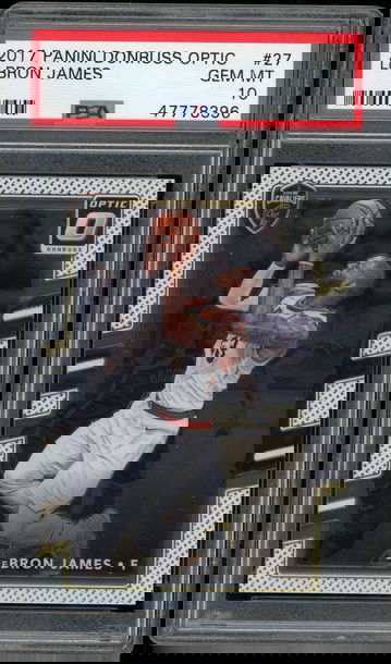 LeBron James 2017-18 Panini Donruss Optic PSA 10 GEM MINT #27 Cavs Lakers