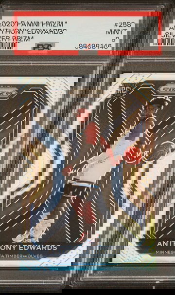 2020 Prizm Anthony Edwards Silver Prizm RC PSA 9