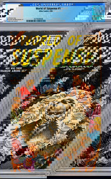 WORLD OF SUSPENSE #1 CGC 2.5 ATLAS GOLDEN AGE HORROR EVERETT & DRUCKER ART 1956