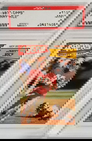 1987 Topps Football Jerry Rice #115 PSA 9 MINT
