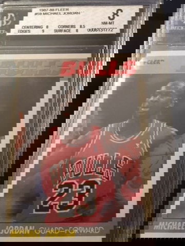 1987 Fleer Michael Jordan BGS 8 NM-MT