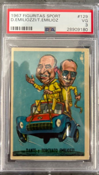 1967 Figuritas Sport D. Emiliozzi/T. Emilioz PSA 3