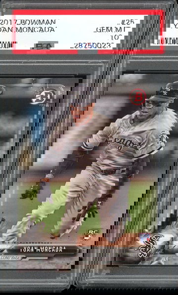 YOAN MONCADA PSA 10 RC 2017 BOWMAN PAPER #25