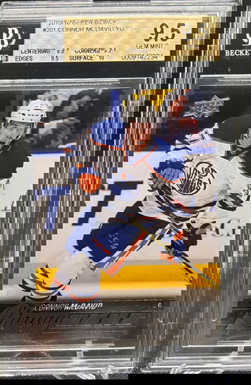 Connor McDavid 2015 Upper Deck 201 RC Young Guns BGS 9.5+ 