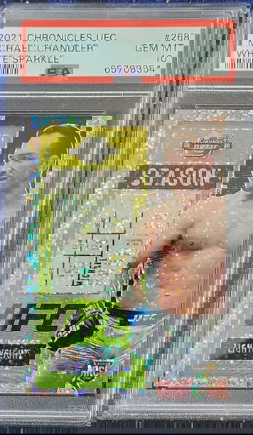 2021 Michael Chandler Panini Chronicles White Sparkle Rookie RC. PSA 10 Gem Mint