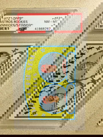 1972 Topps #679 Astros Rookies PSA 8 NM-MT 