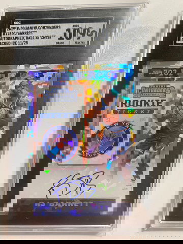 RJ Barrett 2019 panini contenders cracked ice rookie ticket auto /25 SGC 9 w 10 auto