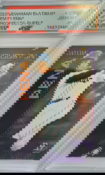 2020 Bowman Platinum Jeremy Pena Top Prospects Purple #d/250 No.Top52 PSA 10