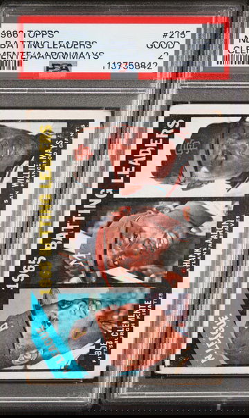 1966 Topps NL Batting Leaders Clemente/Aaron/Mays #215 PSA 2